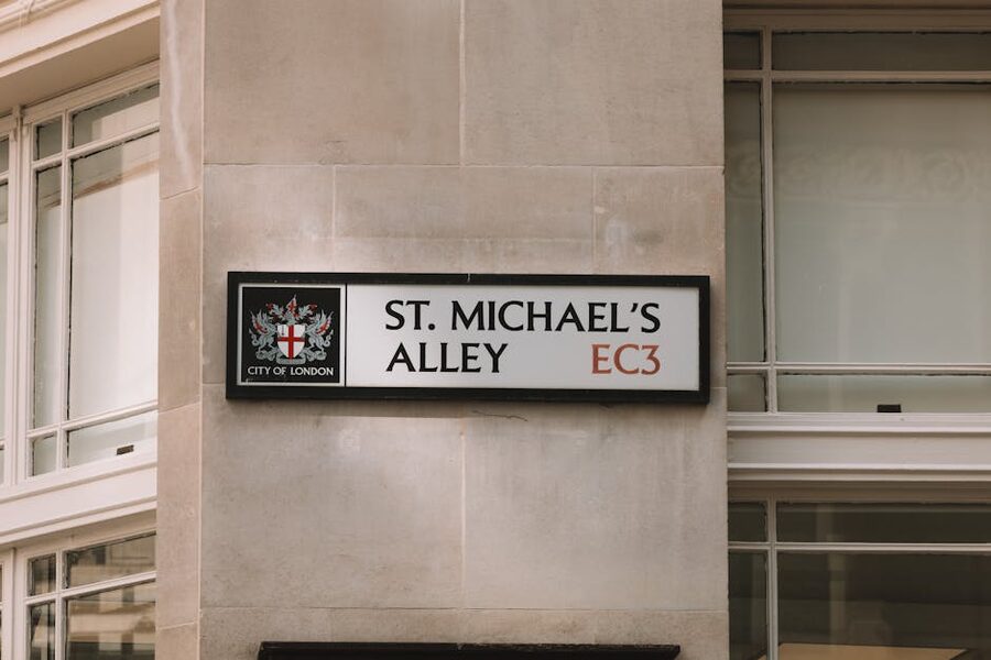London alley street sign
