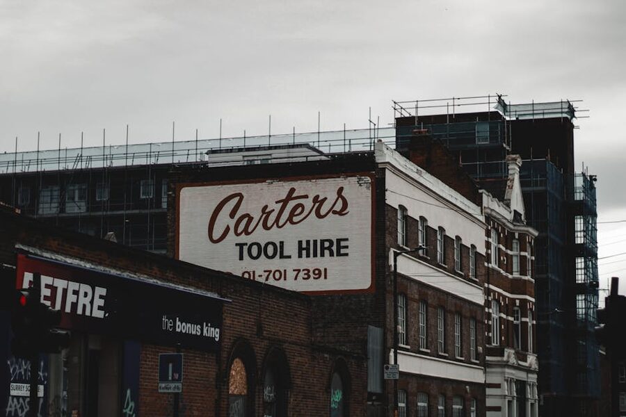 Atmospheric London streetscape