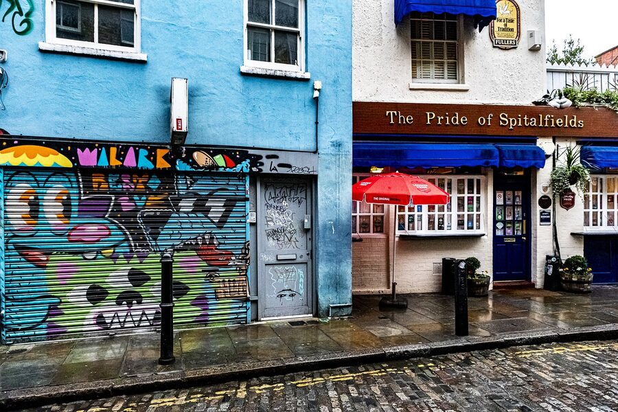 Spitalfields street graffiti London