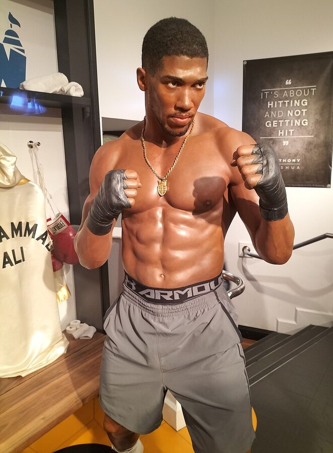 Anthony Joshua wax figure at Madame Tussauds London