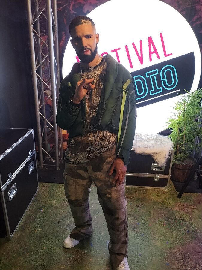 Drake wax figure at Madame Tussauds London