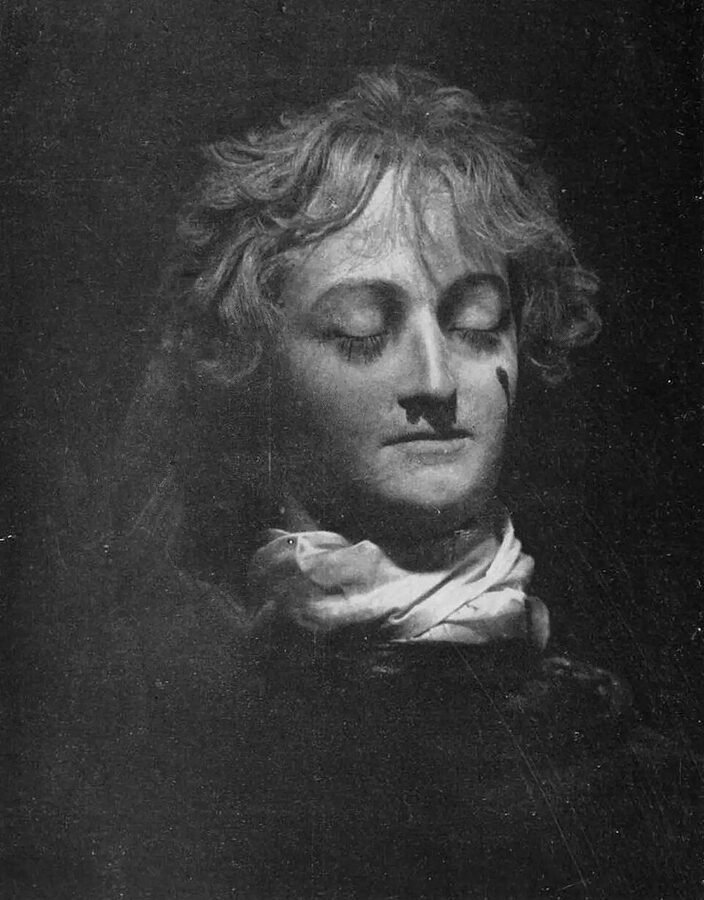 Death mask of Marie Antoinette by Marie Tussaud