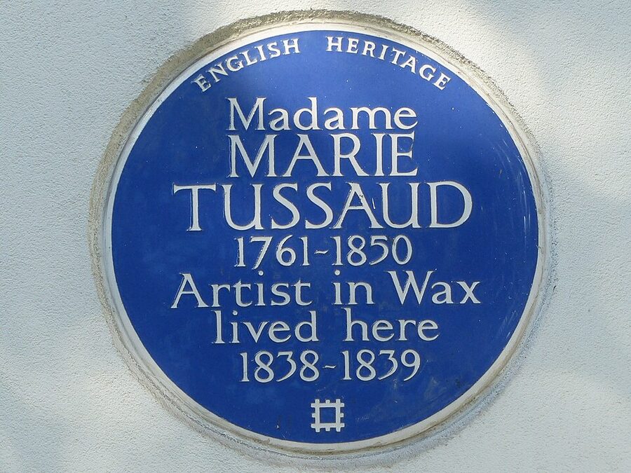 Madame Marie Tussaud commemorative plaque