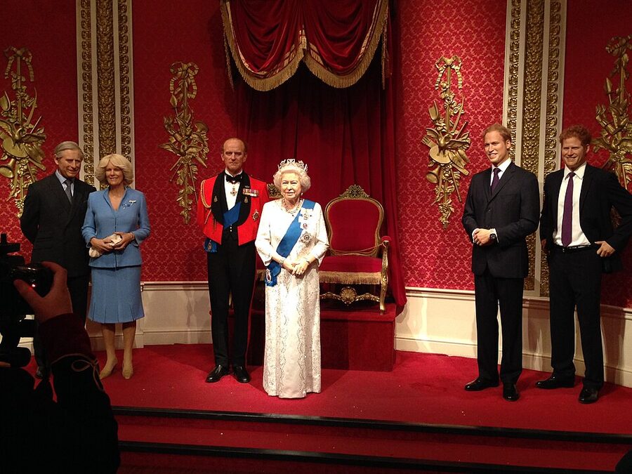 Royal Family wax figures at Madame Tussauds London