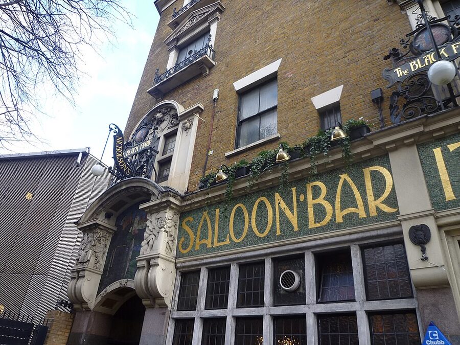Black Friar pub Art Nouveau detail London