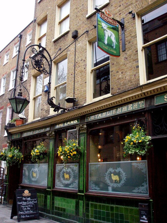The Lamb pub Bloomsbury Lambs Conduit Street London