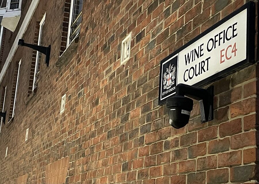 Wine Office Court alley off Fleet Street London