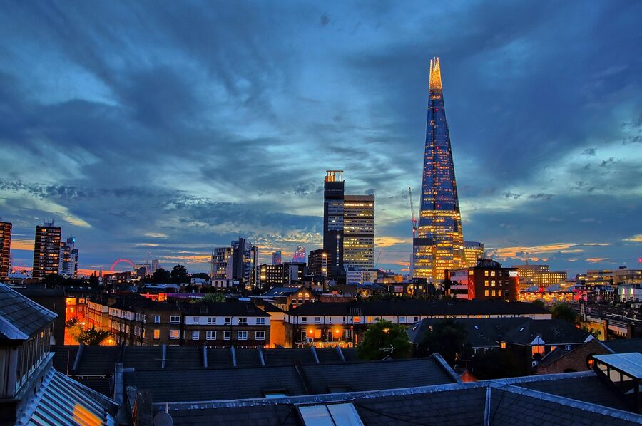 The Shard and Thames at sunset