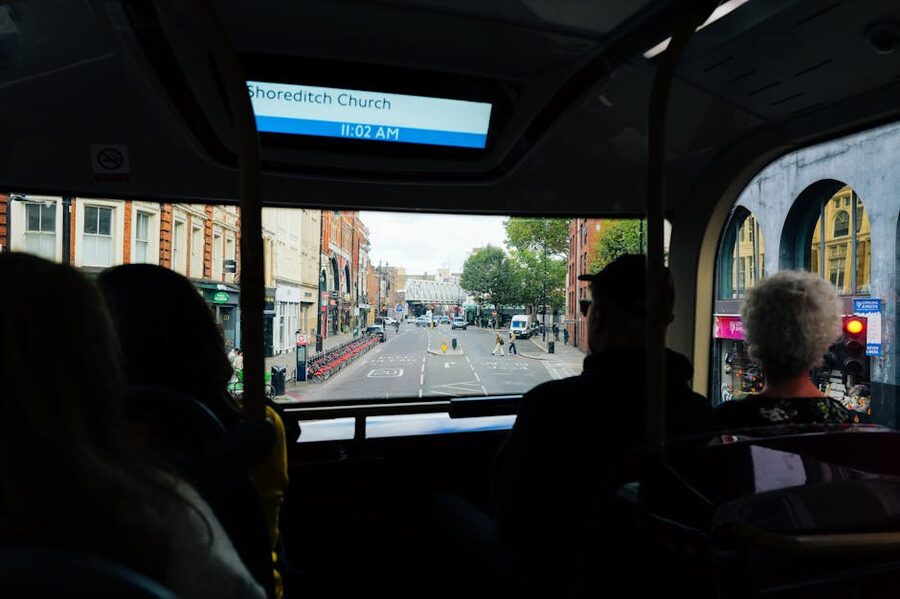 View from a London bus passing through Shoreditch