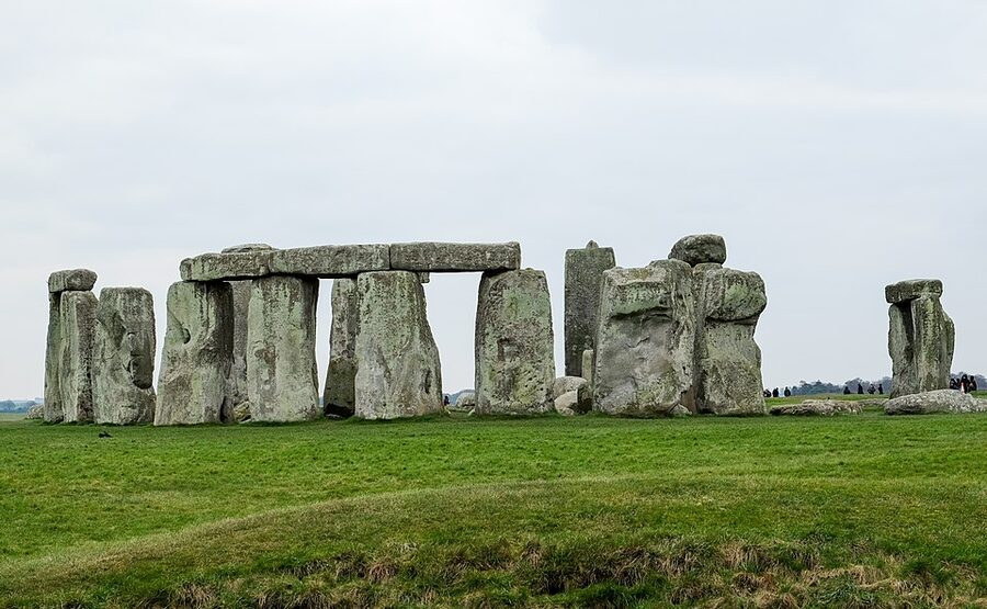 Stonehenge standing stones from the north-east