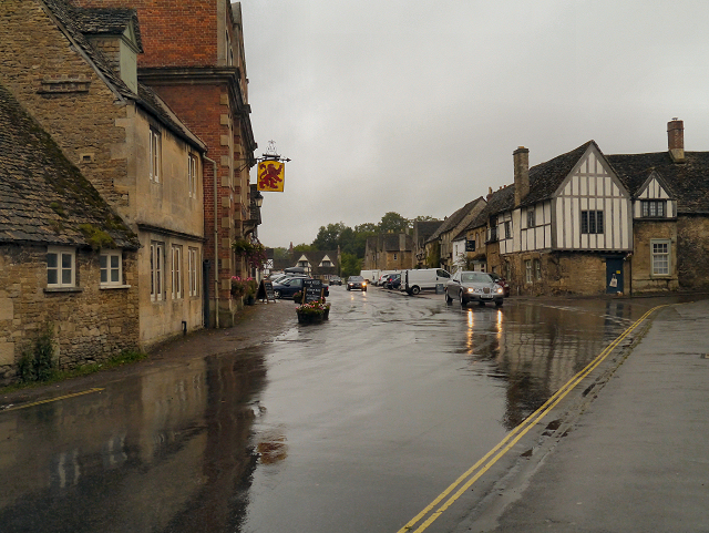 Lacock village High Street stone cottages