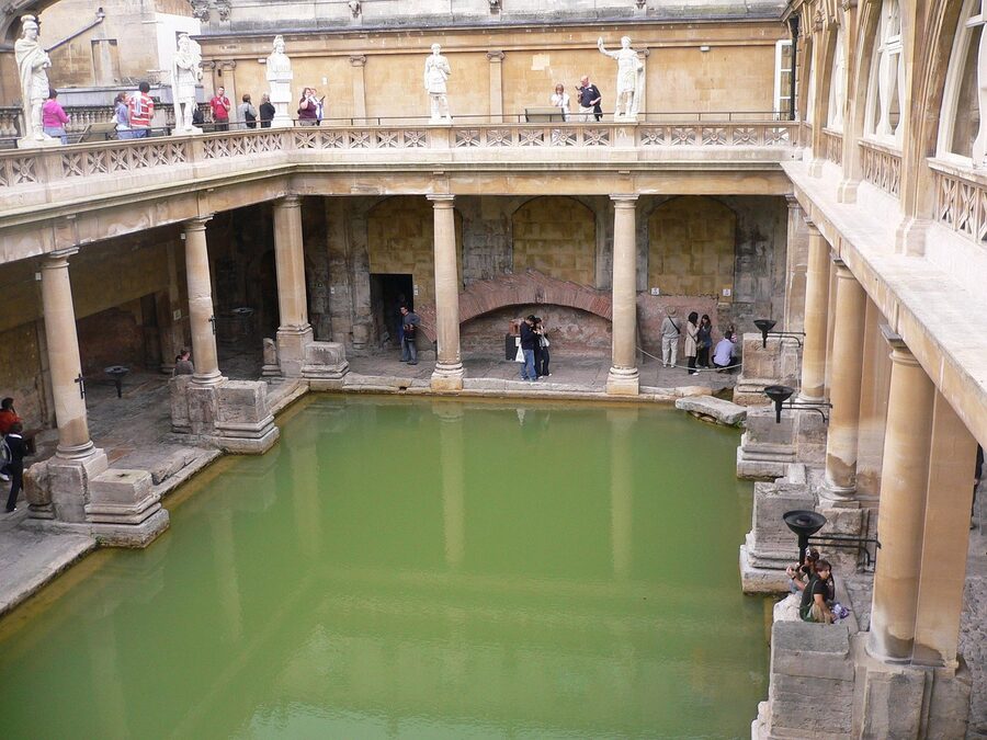 Roman Baths archaeology in Bath England