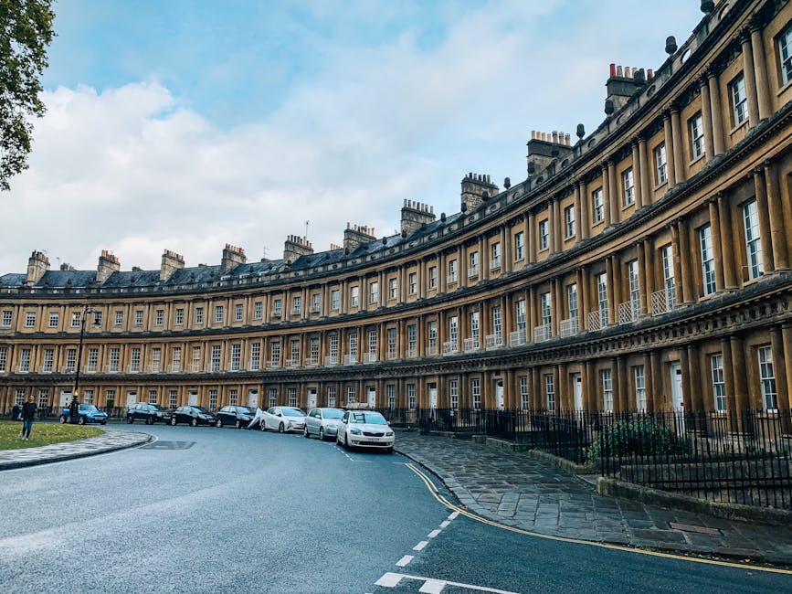 Royal Crescent in Bath Georgian terrace