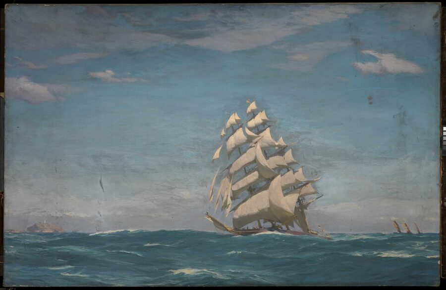 The clipper Cutty Sark historic maritime painting