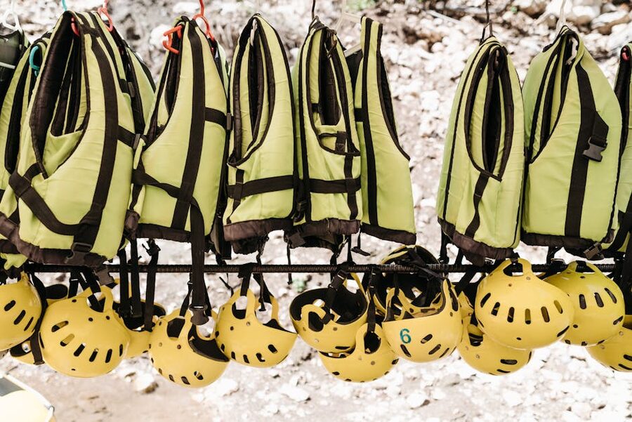 Lifejackets and safety vests for water adventure