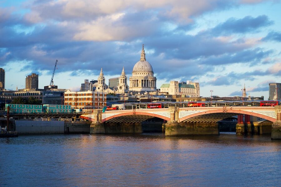 St Pauls Cathedral and the Thames skyline London