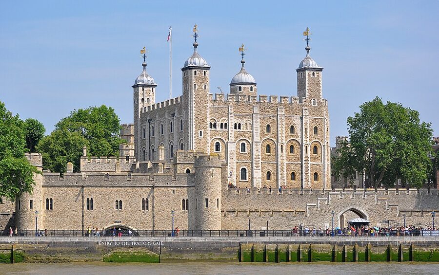 The Tower of London seen from the River Thames