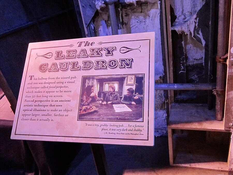 Detailed Harry Potter film prop on display