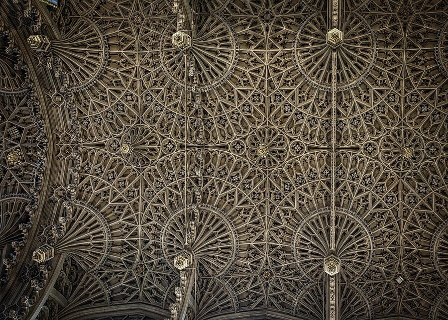Westminster Abbey medieval ceiling decorative detail