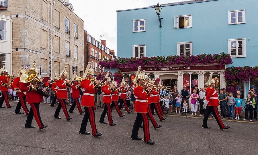 Changing of the guard ceremony at Windsor Castle