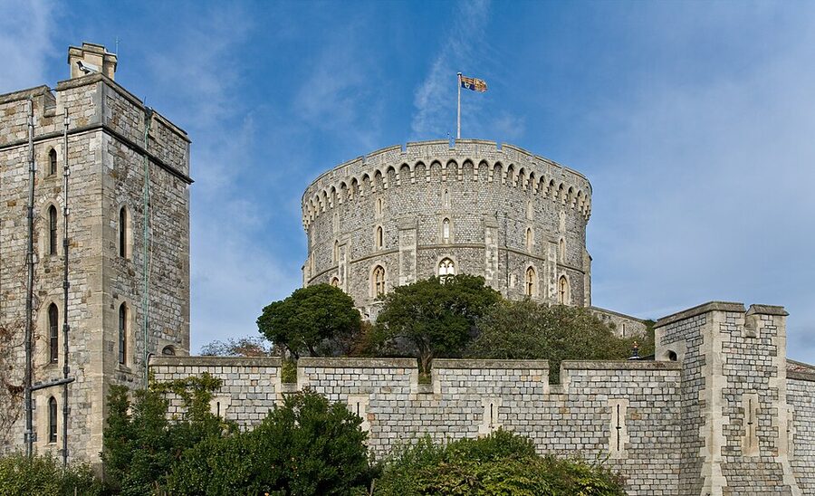Round Tower at Windsor Castle on the motte