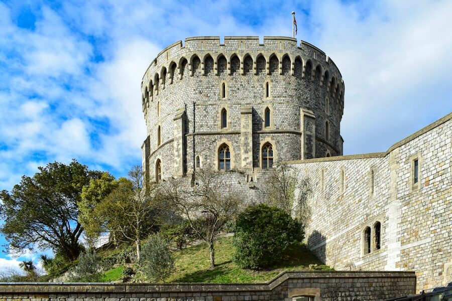 Round Tower at Windsor Castle on a clear day