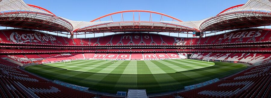Estadio da Luz Lisbon panoramic from upper tier
