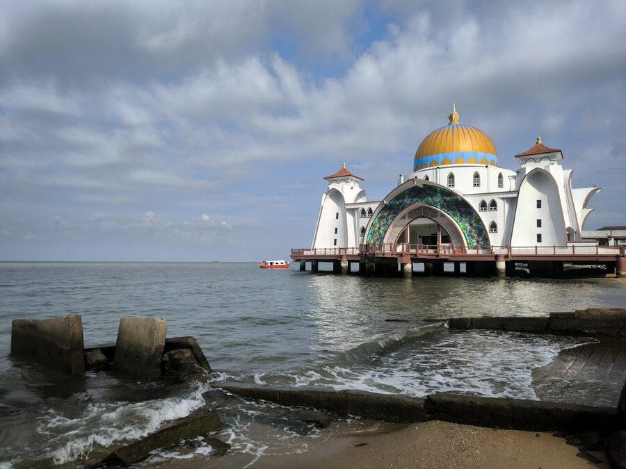 Malacca Straits Mosque on the waterfront