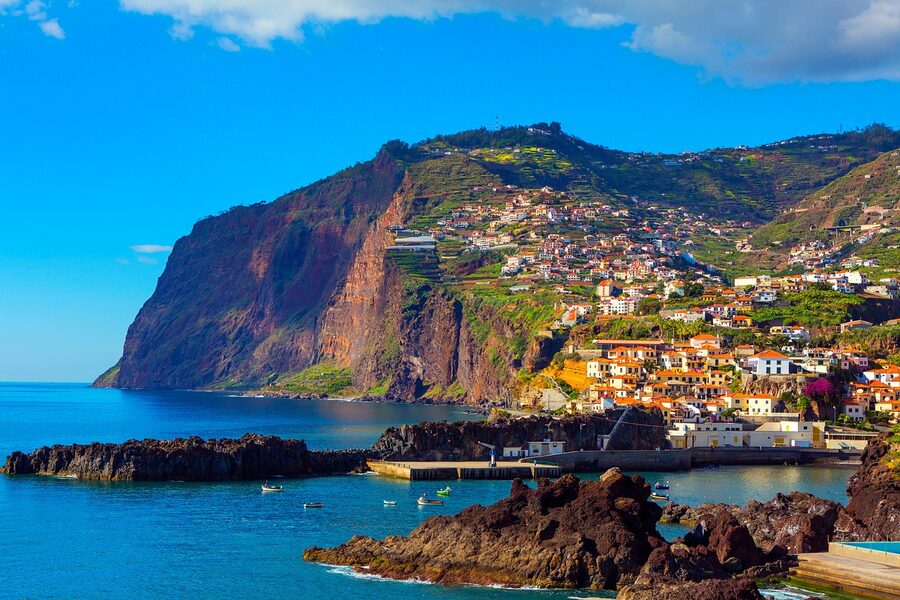 Cabo Girao coast Madeira from above