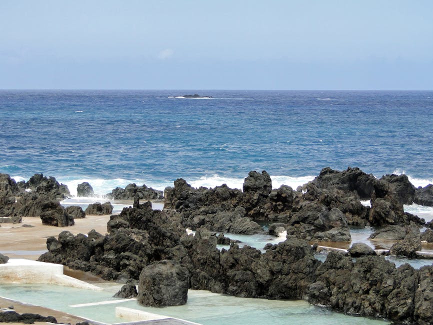 Porto Moniz volcanic coastline Madeira