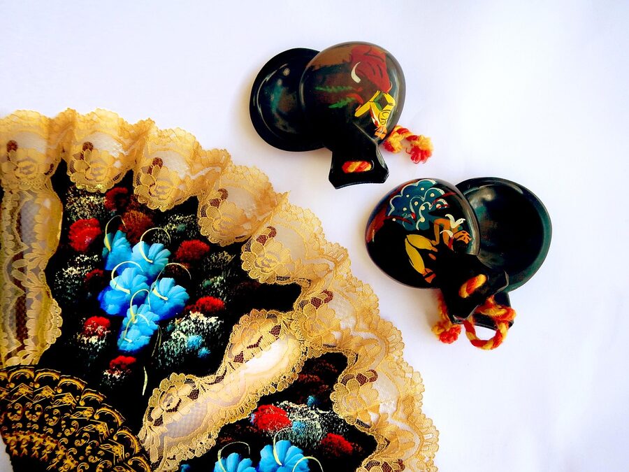 Flamenco castanets and fan, Spain