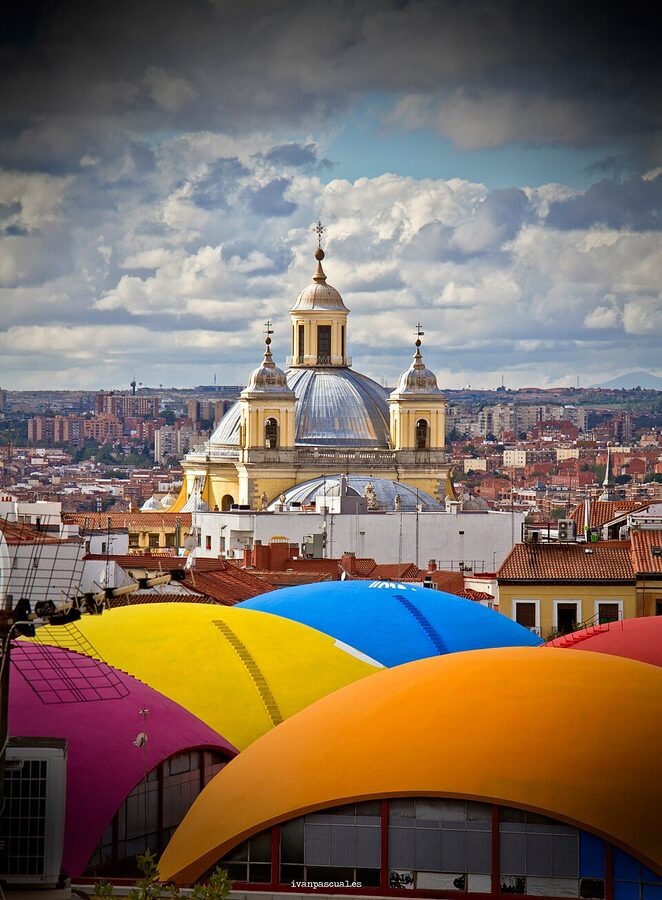 La Latina barrio Madrid with Real Basilica de San Francisco el Grande