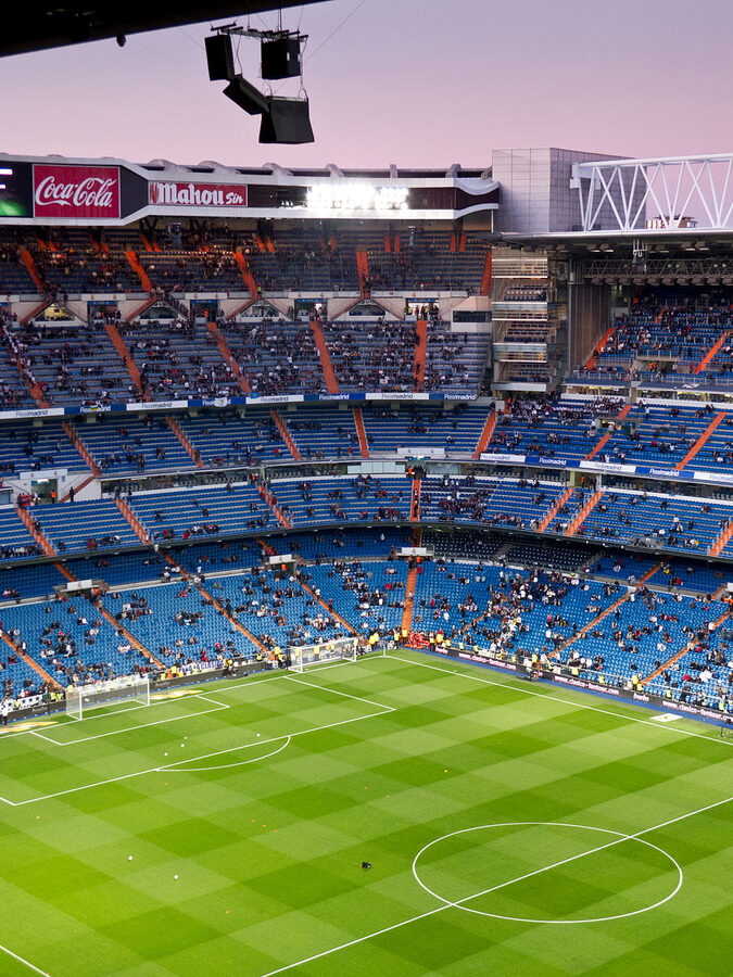 Santiago Bernabeu Stadium exterior in Madrid