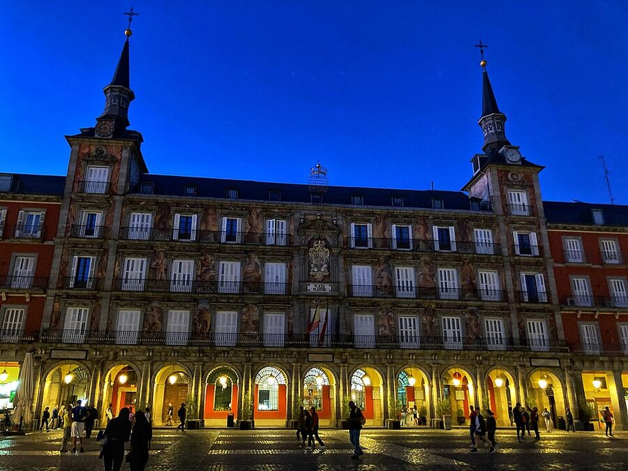 Casa de la Panaderia frescoes on Plaza Mayor