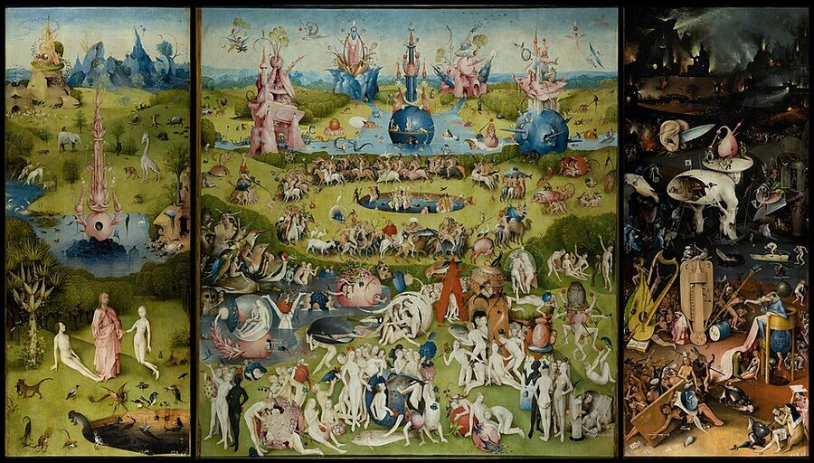 The Garden of Earthly Delights triptych by Hieronymus Bosch
