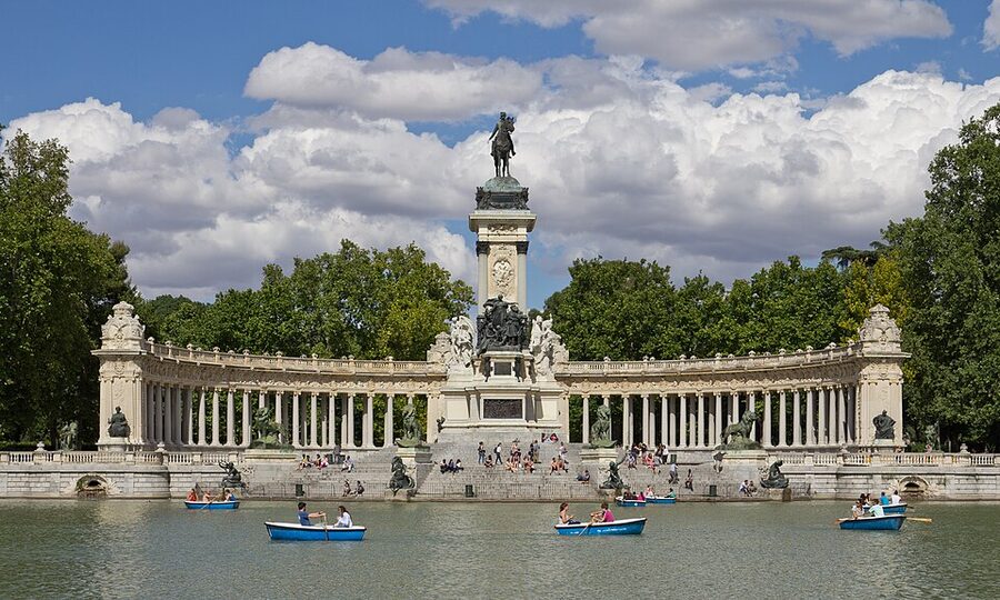 Alfonso XII monument in Retiro Gardens Madrid