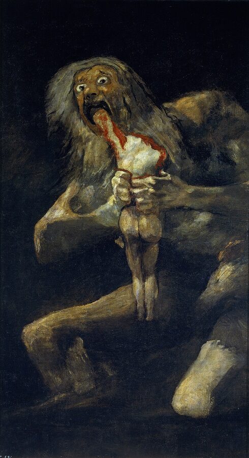 Saturn Devouring His Son by Goya at the Prado