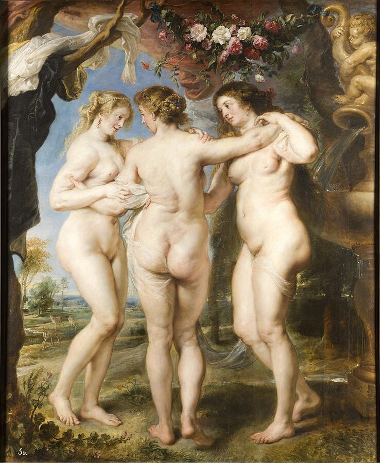 The Three Graces by Rubens at the Prado Museum