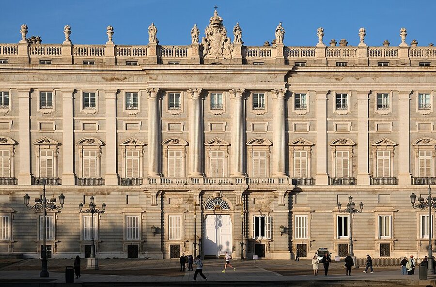 East facade of the Royal Palace of Madrid