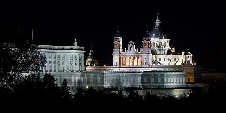 Royal Palace of Madrid alongside the Almudena Cathedral