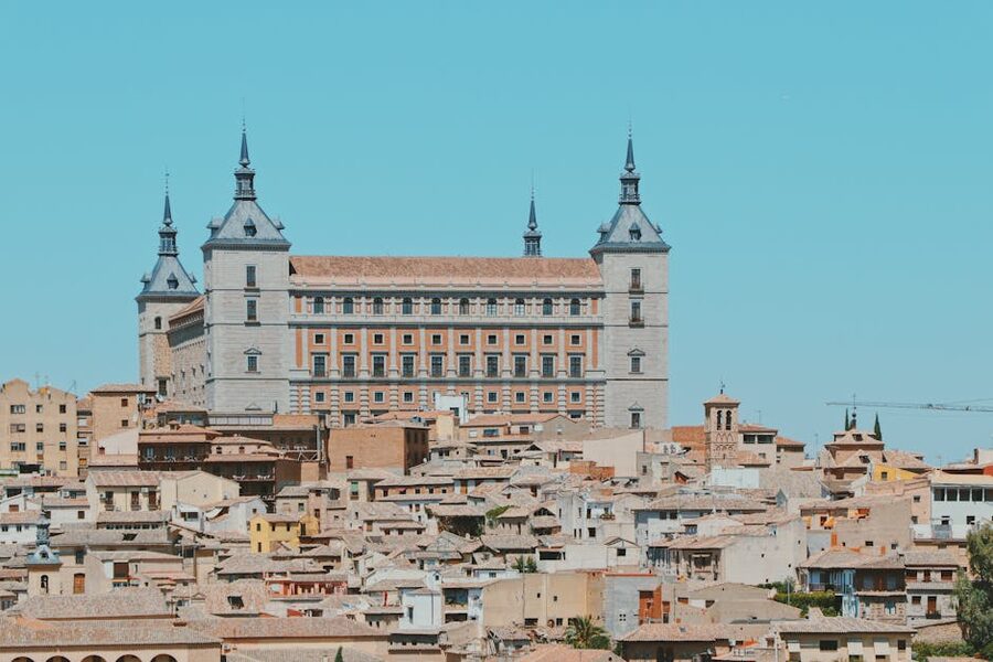 Alcazar de Toledo fortress towering over the city