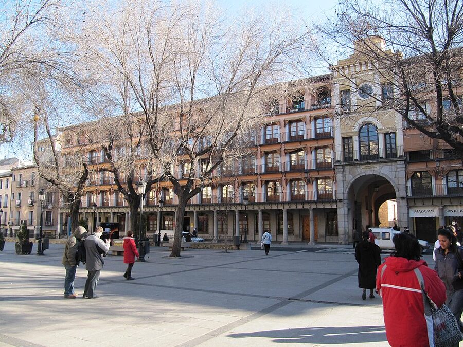 Plaza Zocodover central square in Toledo Spain