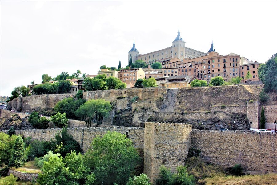 Alcazar de Toledo fortress walls and towers