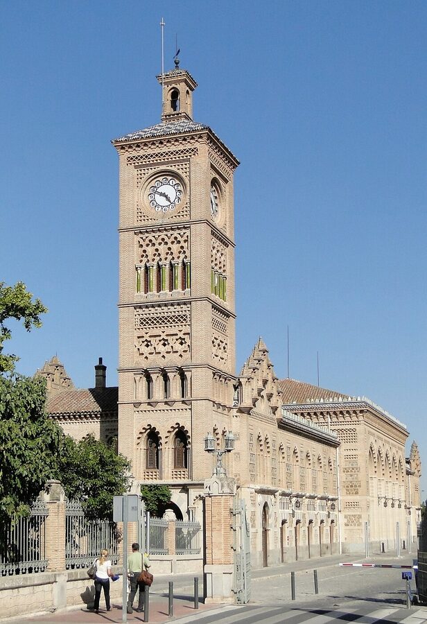 Toledo train station Mudejar style exterior with brick arches