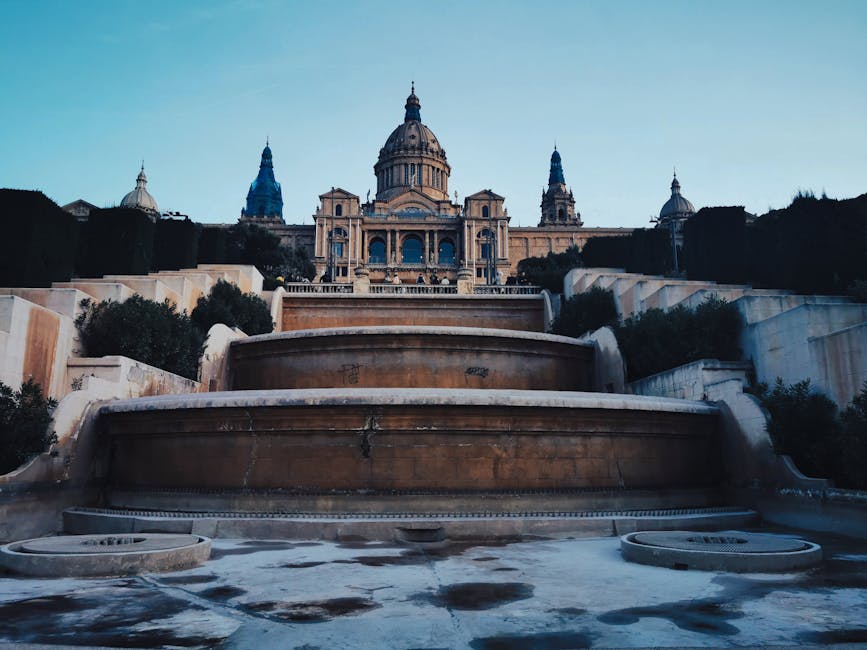 Magic Fountain of Montjuic in front of Palau Nacional