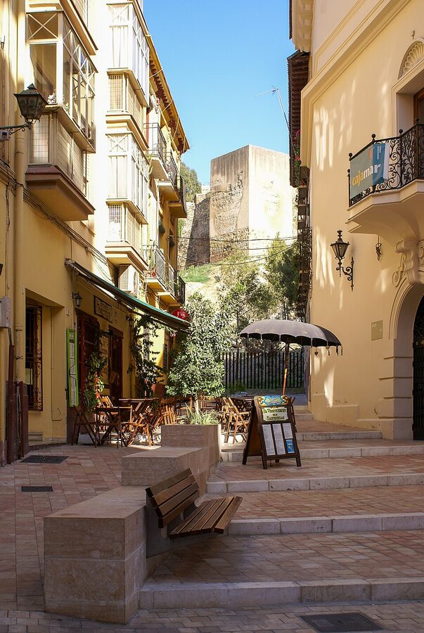 Centro Historico street in Malaga old town