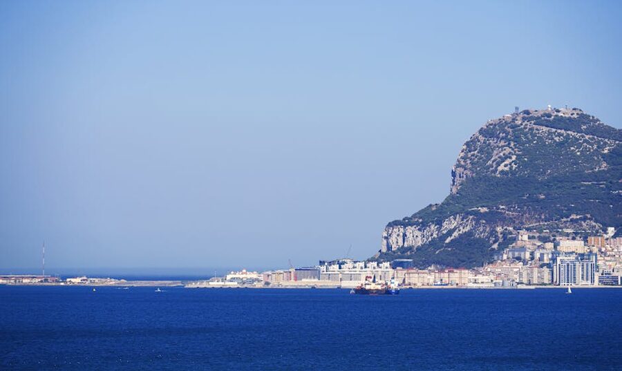 The Rock of Gibraltar from across the Bay of Algeciras
