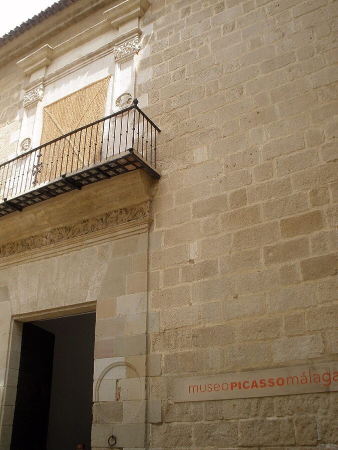 Side entrance of the Museo Picasso Malaga at Buenavista Palace