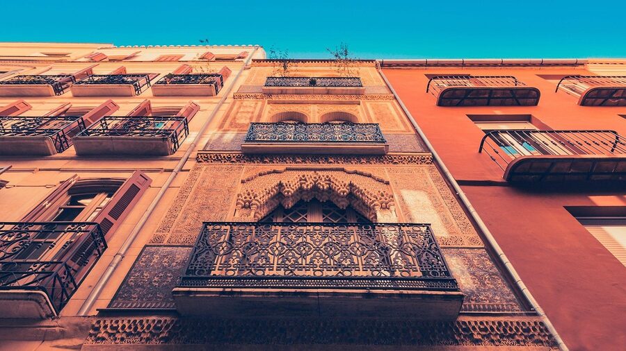 Traditional Andalusian house in Malaga old town