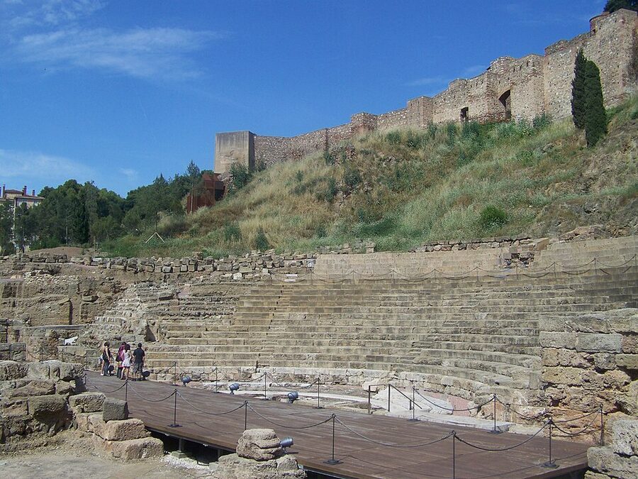 Roman Theatre of Malaga tiers and orchestra